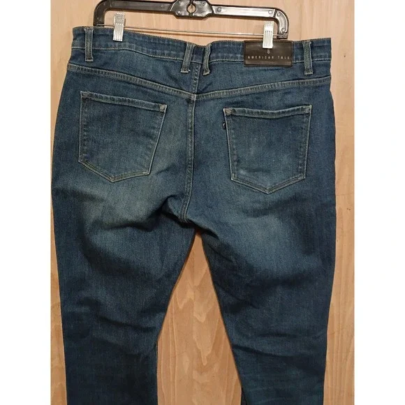 American Tall Mens Classic Blue Denim Jeans Straight Leg 38x36. - Picture 9 of 11